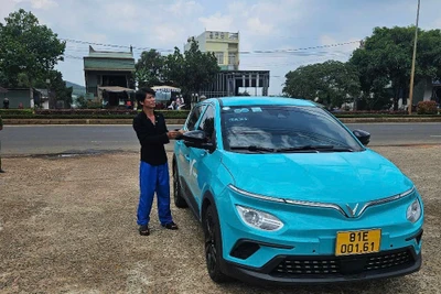 Gia Lai: Bắt kẻ đập phá 2 xe taxi Vinfast
