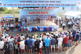Đưa võ đài đấu Muay ra khu vực quảng trường Đại Đoàn Kết.