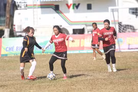 Sắc màu văn hóa hội tụ trên sân bóng.