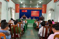 Quang cảnh buổi tiếp xúc cử tri. Ảnh: Vũ Chi