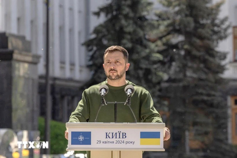 Tổng thống Ukraine Volodymyr Zelensky. Ảnh TTXVN tong-thong-ukraine-volodymyr-zelensky-anh-ttxvn.jpg
