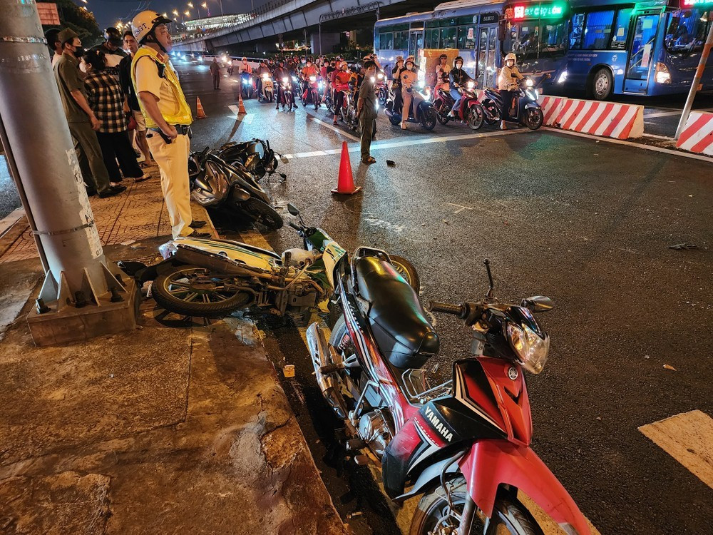 Công an tại hiện trường vào tối 17-3. Công an tại hiện trường vào tối 17-3.