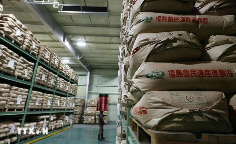 Gạo Nhật Bản được bày bán tại siêu thị. Ảnh: Kyodo/Nguồn TTXVN gao-nhat-ban.jpg