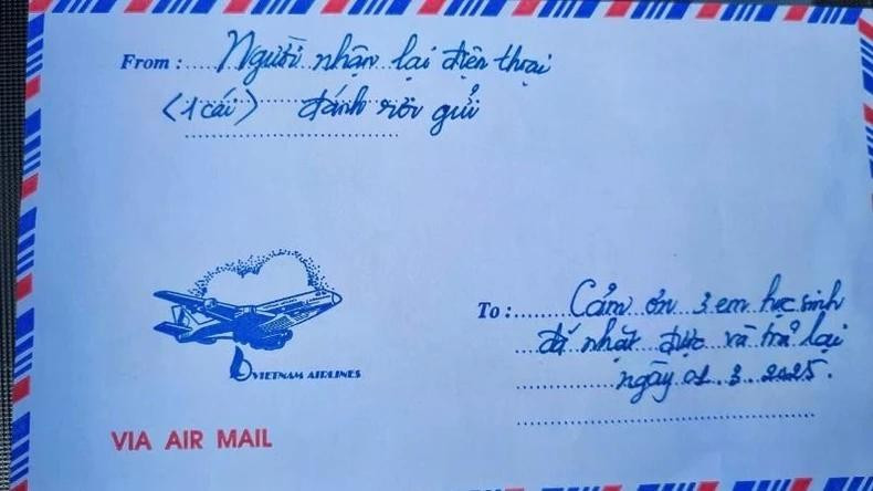Thư cảm ơn ba em học sinh của người nhận lại tài sản bị đánh rơi. 3hs.jpg