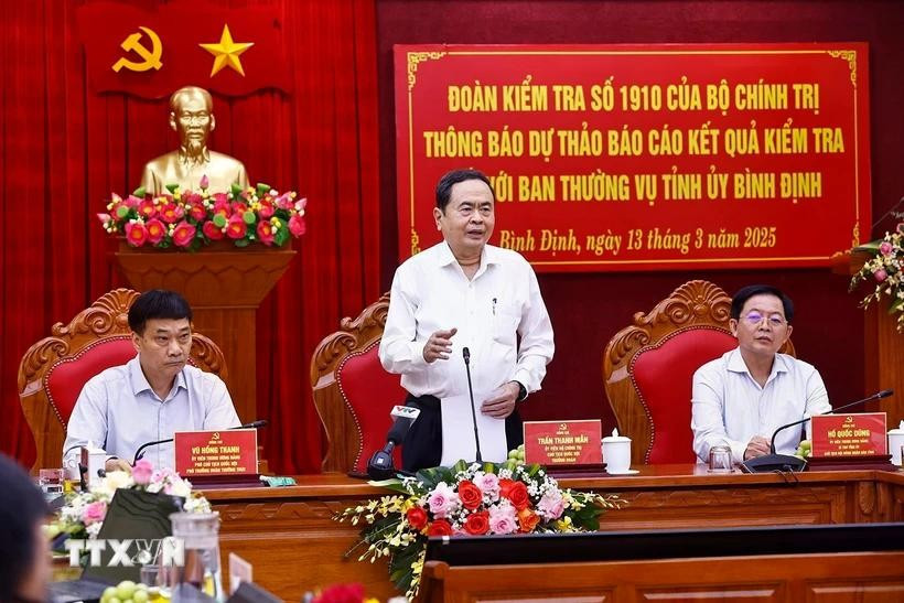 Chủ tịch Quốc hội Trần Thanh Mẫn phát biểu. (Ảnh: Doãn Tấn/TTXVN) chu-tich-quoc-hoi-dd-4128.jpg