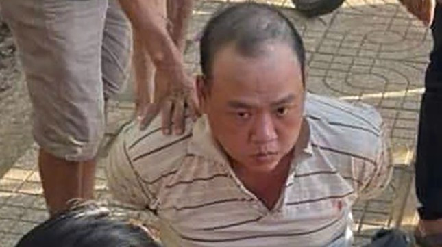 Đối tượng Bùi Chí Bình lúc bị bắt. Đối tượng Bùi Chí Bình lúc bị bắt.