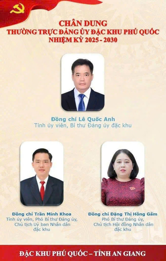 Chân dung các thường trực Đảng ủy đặc khu Phú Quốc Chân dung các thường trực Đảng ủy đặc khu Phú Quốc