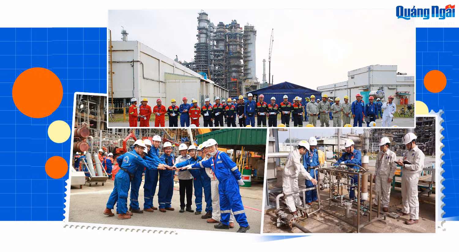 Nhà máy Lọc dầu Dung Quất đã mang lại lợi ích kinh tế - xã hội rất lớn cho tỉnh. Trong ảnh: Nguồn nhân lực chất lượng cao làm việc tại Nhà máy Lọc dầu Dung Quất. Ảnh: PD