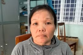 Nguyễn Thị Minh Hương tại cơ quan Công an.