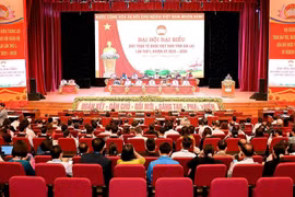 Các đại biểu tham dự phiên họp Đại hội Đại biểu Ủy ban MTTQ Việt Nam tỉnh.