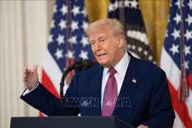 Tổng thống Mỹ Donald Trump phát biểu tại Nhà Trắng, Washington, D.C.
