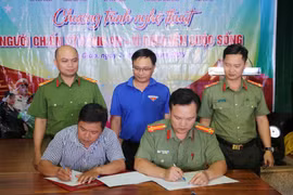 Ban Thanh niên Công an tỉnh Gia Lai đồng hành hỗ trợ người dân làng Canh Giao