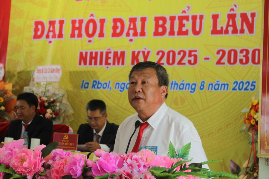 Chủ nhiệm Ủy ban Kiểm tra Tỉnh ủy Thái Thanh Bình phát biểu chỉ đạo Đại hội. Ảnh: Vũ Chi z6898422762625-7b264a9131e244e380de3c5789196e44.jpg