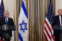 Tổng thống Mỹ Donald Trump đã công bố kế hoạch 21 điểm về hòa bình tại Dải Gaza. Ảnh: Reuters