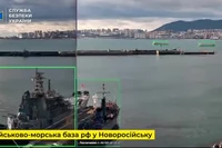 SBU đăng tải video tàu ngầm Nga ở Novorossiysk bị tập kích . Video: SBU