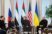 Cuộc đàm phán ba bên Nga - Mỹ - Ukraine đầu tiên được tổ chức tại Abu Dhabi. Ảnh: EPA