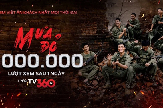 Sau 24 giờ phát trên TV360, “Mưa đỏ” đạt 1 triệu lượt xem