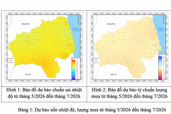Từ giữa tháng 4 xuất hiện những đợt mưa chuyển mùa trên khu vực phía Tây tỉnh