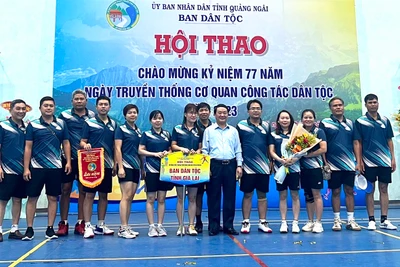 Gia Lai giành HC bạc bóng chuyền tại Hội thao truyền thống cơ quan làm công tác dân tộc