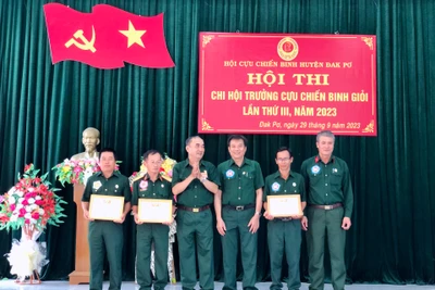 24 thí sinh thi chi hội trưởng Hội Cựu chiến binh giỏi huyện Đak Pơ