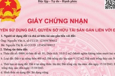 Bộ TN-MT đề xuất mẫu sổ hồng mới