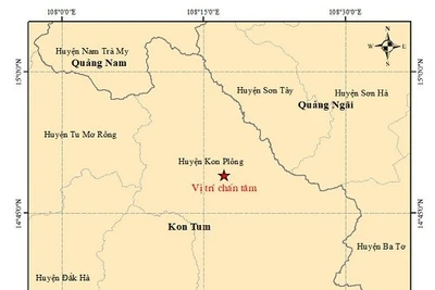 Kon Tum: Xảy ra trận động đất có độ lớn 4.1 tại huyện Kon Plông