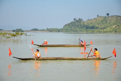 Gia Lai: 39 đội thi sẽ tham gia Hội đua thuyền Độc mộc trên sông Pô Cô