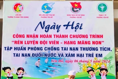 Pleiku: 200 học sinh được trang bị kỹ năng phòng-chống đuối nước