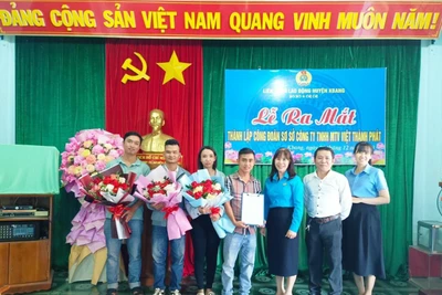 Ra mắt Công đoàn cơ sở Công ty TNHH một thành viên Xây dựng Việt Thành Phát Gia Lai