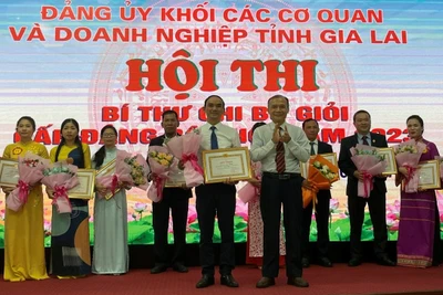 Thí sinh Lê Văn Thuận-Đảng bộ Sở Giáo dục và Đào tạo đạt giải nhất tại hội thi