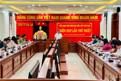 Tiểu ban Văn kiện Đại hội đại biểu Đảng bộ tỉnh Gia Lai lần thứ XVII họp phiên thứ nhất