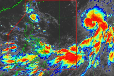 Một cơn bão lớn đã xuất hiện trên vùng biển Philippines 