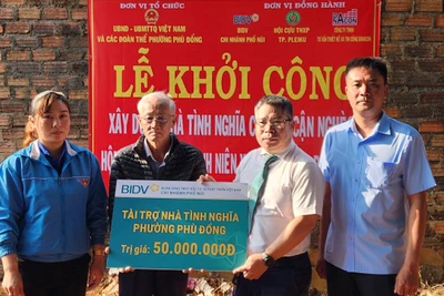 Pleiku: Khởi công xây dựng nhà tình nghĩa cho cựu TNXP thuộc diện cận nghèo