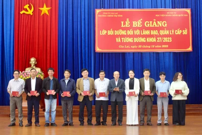 50 học viên hoàn thành lớp bồi dưỡng đối với lãnh đạo, quản lý cấp sở và tương đương