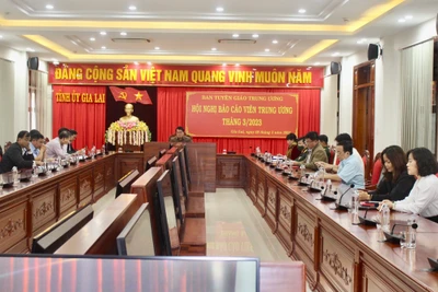 Hơn 74.000 đại biểu tham gia hội nghị báo cáo viên Trung ương tháng 3-2023