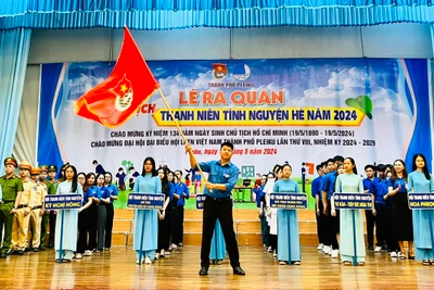 Thành Đoàn Pleiku ra quân Chiến dịch thanh niên tình nguyện hè năm 2024 