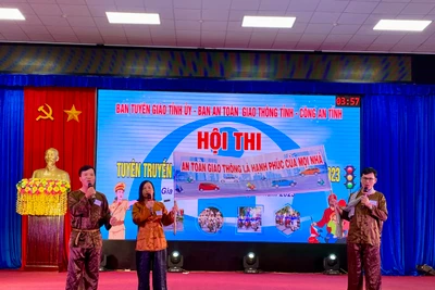 Tiết mục tham gia Hội thi của huyện Đak Pơ. Ảnh: Hà Duy 