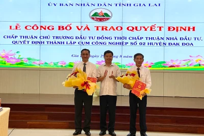 Trao quyết định cho nhà đầu tư cụm công nghiệp số 02 huyện Đak Đoa