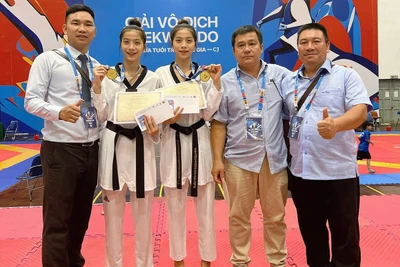 Gia Lai: Cặp võ sĩ song sinh giành 2 huy chương vàng ở Giải Taekwondo các lứa tuổi trẻ quốc gia