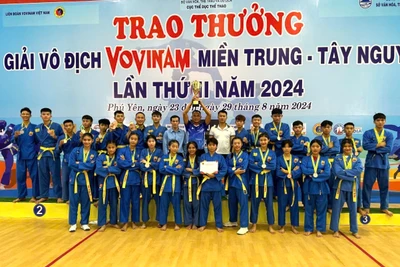 Gia Lai giành 4 huy chương vàng ở Giải Vô địch Vovinam miền Trung-Tây Nguyên