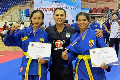 Vovinam Gia Lai giành 4 huy chương ở Giải Vô địch trẻ toàn quốc