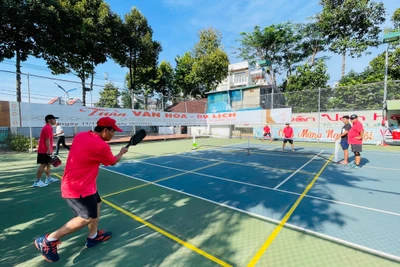 Gần 20 tay vợt tranh tài ở Giải Pickleball đầu tiên tại Gia Lai