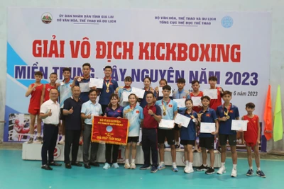 Gia Lai giành giải nhất toàn đoàn Giải Vô địch Kickboxing miền Trung-Tây Nguyên