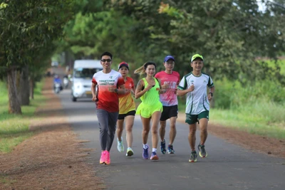 Giới trẻ Gia Lai rèn kỹ thuật chạy bộ