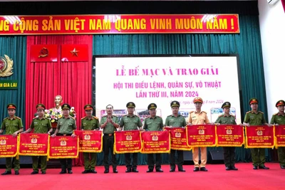 Công an Gia Lai bế mạc Hội thi điều lệnh, quân sự, võ thuật lần thứ III năm 2024