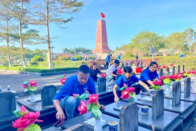 Hơn 200 đoàn viên, thanh niên ra quân chăm sóc Nghĩa trang Liệt sĩ tỉnh Gia Lai