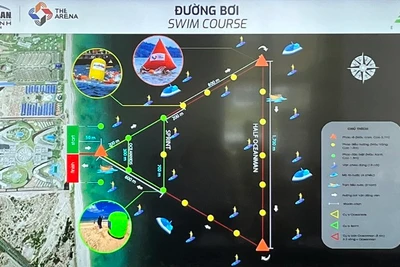 Lần đầu tiên tổ chức Giải bơi biển quốc tế tại Cam Ranh