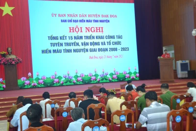 Đak Đoa: Khen thưởng 36 tập thể, cá nhân có thành tích xuất sắc trong phong trào hiến máu tình nguyện