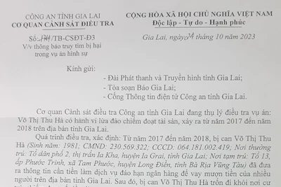 Truy tìm bị hại trong vụ án lừa đảo chiếm đoạt tài sản