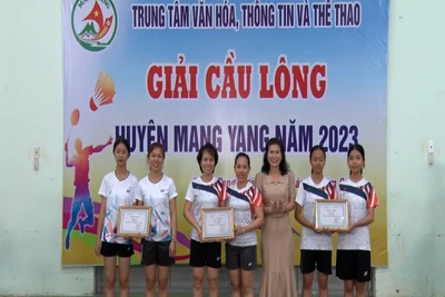 Bế mạc Giải cầu lông huyện Mang Yang năm 2023